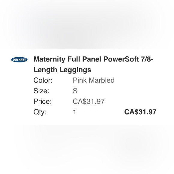 GAP Maternity Powersoft 7/8 length Workout Leggings - Picture 4 of 4